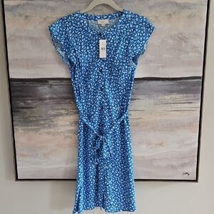 LOFT Blue Floral Dress